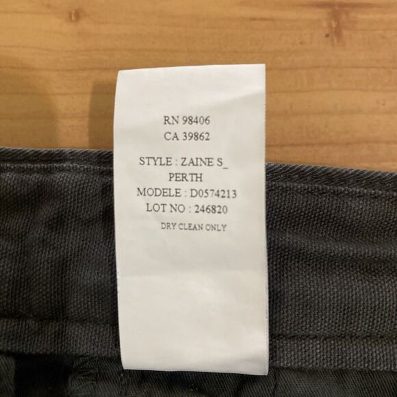 Theory Zaine Patton Slim Straight 9" Shorts Dark Olive Green Mens -Size 33 - Picture 7 of 10